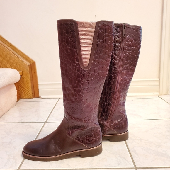 Vintage mahogany boots - Picture 2 of 5